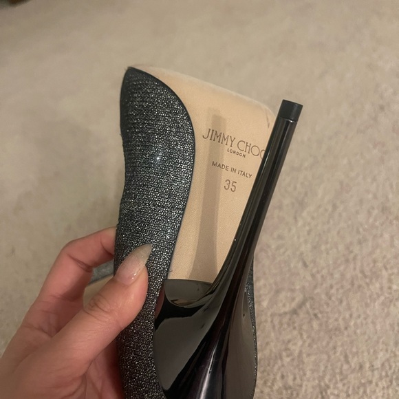Jimmy Choo - Lame Glitter Anthracite - Anouk - Size 35 - 5 inches heels - Picture 5 of 6